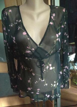 Романтичная блузка из нежнейшего шелкового шифона1 фото