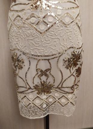 Платье в стиле 1920 годов гетсби. вышивка бисером и пайетками4 фото