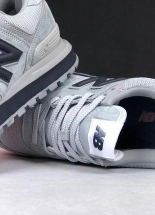 Чоловічі кросівки new balance 574 classic світло сірі2 фото