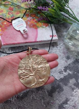 Круглая металлическая подвеска 🌿дерево жизни🌿(диаметр 6.5 см)