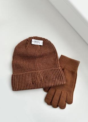 Комплект шапка і рукавиці gap