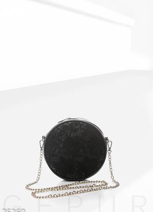 Витончена кругла 3d сумочка, косметичка gepur (кругла сумочка)