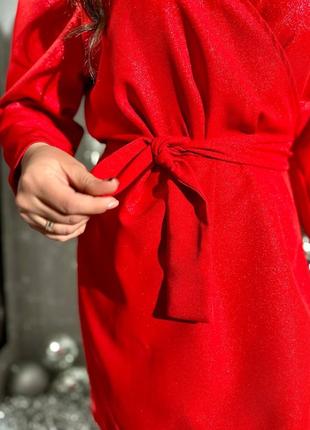 Платье длинное декольте вырез по фигуре облегающее завязка на запах прямое легкое миди длинное клеш по фигуре длинные рукава объемные фонарики плечки2 фото