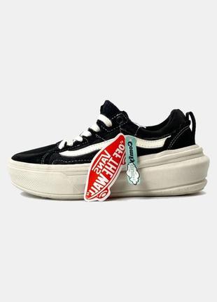 Жіночі кросівки vans old skool black platform off the wall/ ванс олд скул на платформі