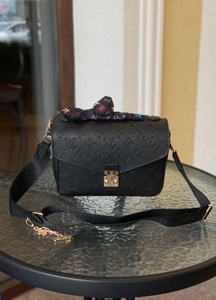 Женская сумка louis vuitton pochette metis new black8 фото