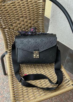 Женская сумка louis vuitton pochette metis new black5 фото