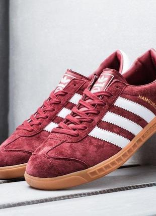 Кроссовки adidas gazelle женские adidas  кожа adidas hamburg жіночі кросівки адідас інікі бордові кроссовки адидас гамбург бордовые adidas iniki