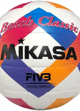 Мяч для пляжного волейбола mikasa beach classic bv543c-vxa-o (размер 5)