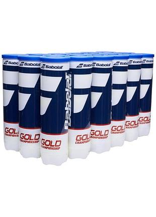 Мячи теннисные babolat gold championship x4 501084/113 (ящик 18 банок)