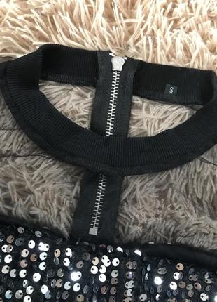 Вечерняя блуза в пайетках