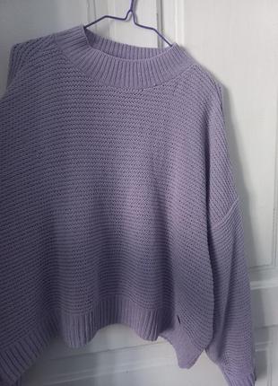 Розпродаж м'який велюровий джемпер светр лавандового кольору3 фото