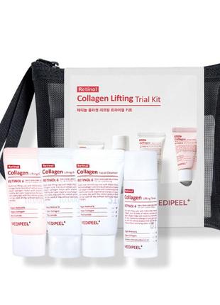 Набор средств серии с двойным лифтингом medi-peel retinol collagen lifting trial kit 4 items4 фото