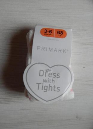 Детские колготки primark в горошек для малышей 3-36мис