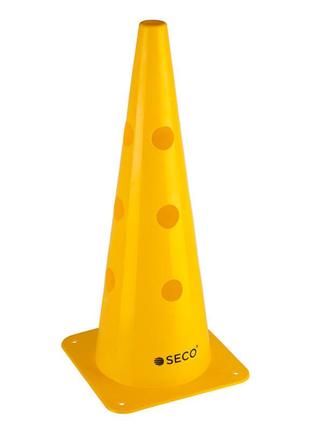 Конус маркировочный  с отверстиями seco - 48 см (желтый)