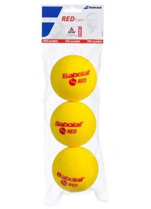 Мячи теннисные для детей babolat red foam x3 501037/113 (3 шт.)