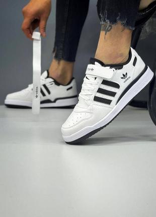 Мужские кроссовки adidas forum 84 low new all white black
