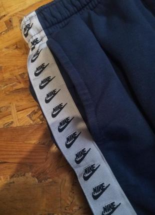 Котонові на флісі спортивні штани nike із лампасами6 фото