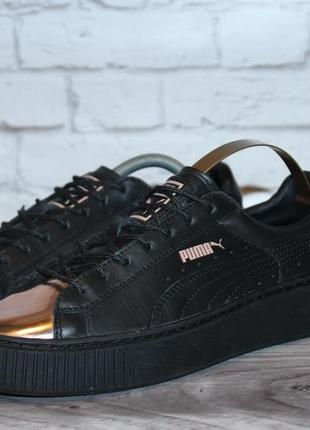 Кроссовки puma basket platform metalic2 фото