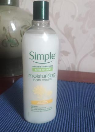 Крем для душу simple moisturise bath cream