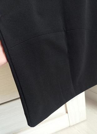 Черная классическая юбка высокая талия.6 фото