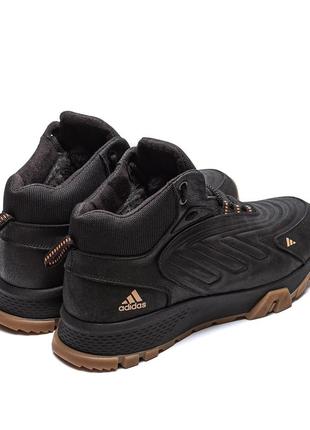 Мужские зимние ботинки adidas originals ozelia black4 фото