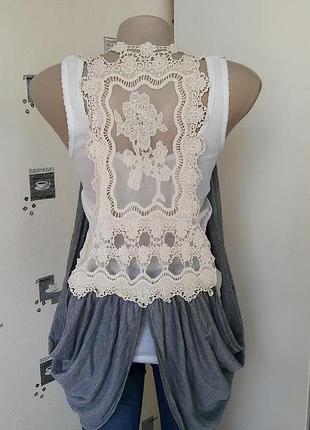 Летнаяя накидка, в стиле бохо, лёгкая жилетка