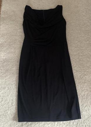 Платье черное из вискозы 96%1 фото