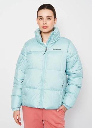 Куртка зимняя короткая женская columbia puffect jacket 1864781-321 xs бирюзовая1 фото