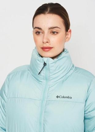 Куртка зимняя короткая женская columbia puffect jacket 1864781-321 xs бирюзовая3 фото