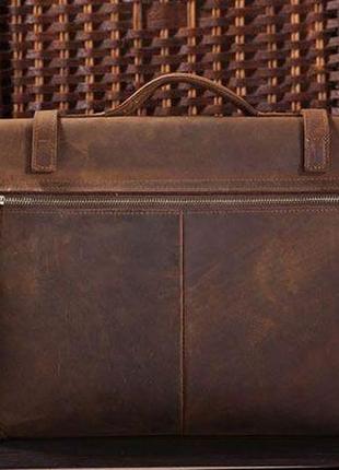 Портфель vintage 14063 в винтажном стиле коричневый5 фото