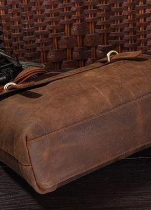 Портфель vintage 14063 в винтажном стиле коричневый6 фото