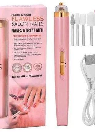 Машинка для полировки ногтей маникюра педикюра | фрезер flawless salon nails (для маникюра, для педикюра)