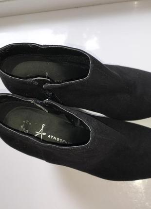 Женские замшевые черные ботинки atmosphere демисезон 372 фото