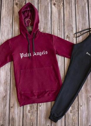 ❄️ зима ❄️ утепленный, качественный, спортивный костюм на флисе palm angels