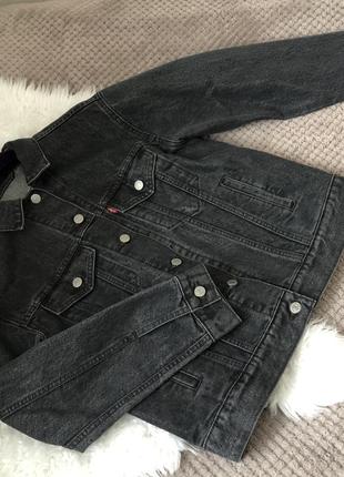 Куртка джинсова піджак жакет з люрексом levis р.s3 фото