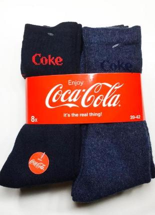 Распродажа. махровые носки набор 8 пар теплые оригинал от тм coca-cola р.35-42