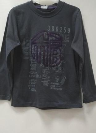 Лонгслив, футболка, с длинными рукавами, темно-серого цвета, marions, рост 146