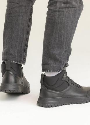 Ботинки мужские зимние цигейка черные