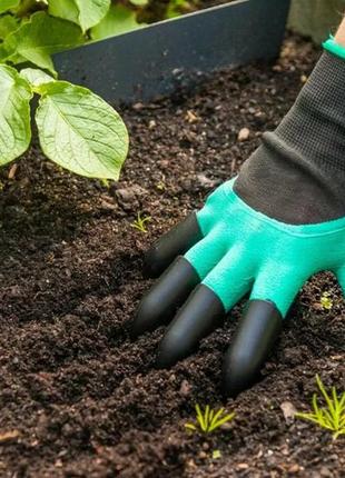 Садові рукавички з кігтями garden genie gloves marketopt4 фото