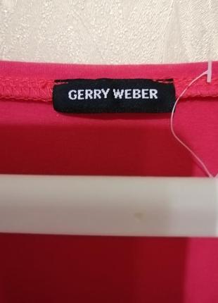 Яркая кораллово-розовая стильная футболка gerry weber4 фото