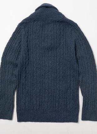 G-star raw wool nimrod shawl collar cable knit sweater  мужской свитер