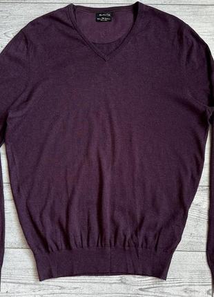 Кофта\джемпер massimo dutti cotton silk cashmere v-neck jumper