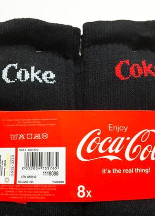 Розпродаж . махрові шкарпетки набір 8 пар теплі оригінал від тм coca-cola р.35-465 фото