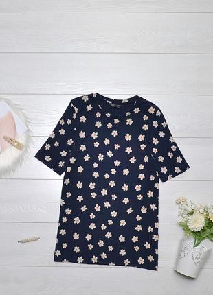 Красива котонова футболка в квіти m&s collection.