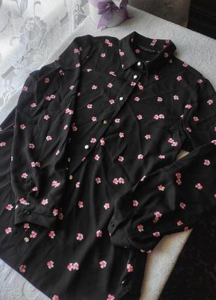 Стильная рубашка, блузка в цветочный принт 💕2 фото