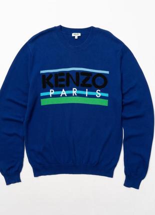 Kenzo paris logo crew knit jumper мужской свитер
