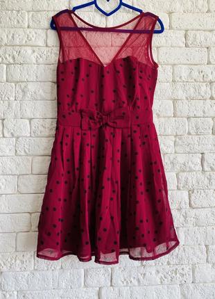 Платье в горошек, лёгкое воздушное платье