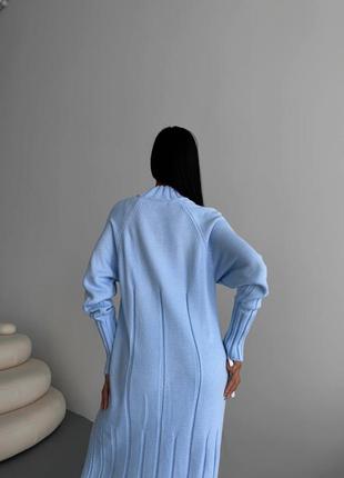 Теплое вязанное платье шерсть кашемир3 фото