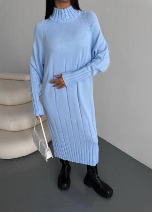 Теплое вязанное платье шерсть кашемир6 фото