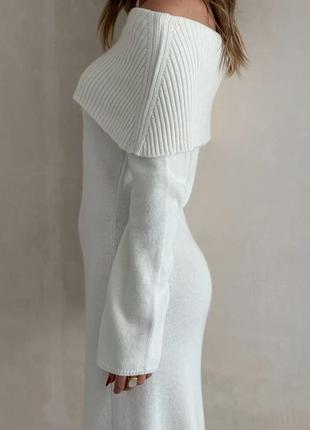 Теплое вязаное платье шерсть альпака5 фото